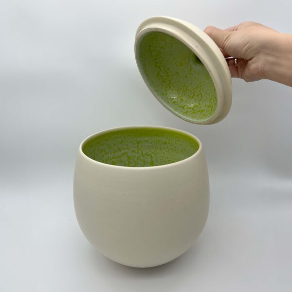 FRASCO ALTO CON TAPA VERDE CLARO